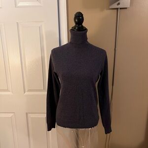 Ralph Lauren Blue Label Cashmere Turtleneck Sweater - Lavender Gray L